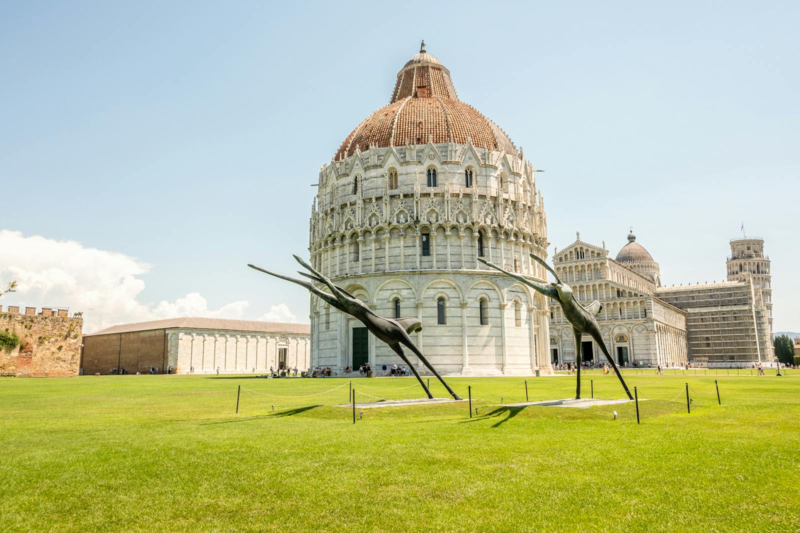 Vista della Torre di Pisa dal battistero